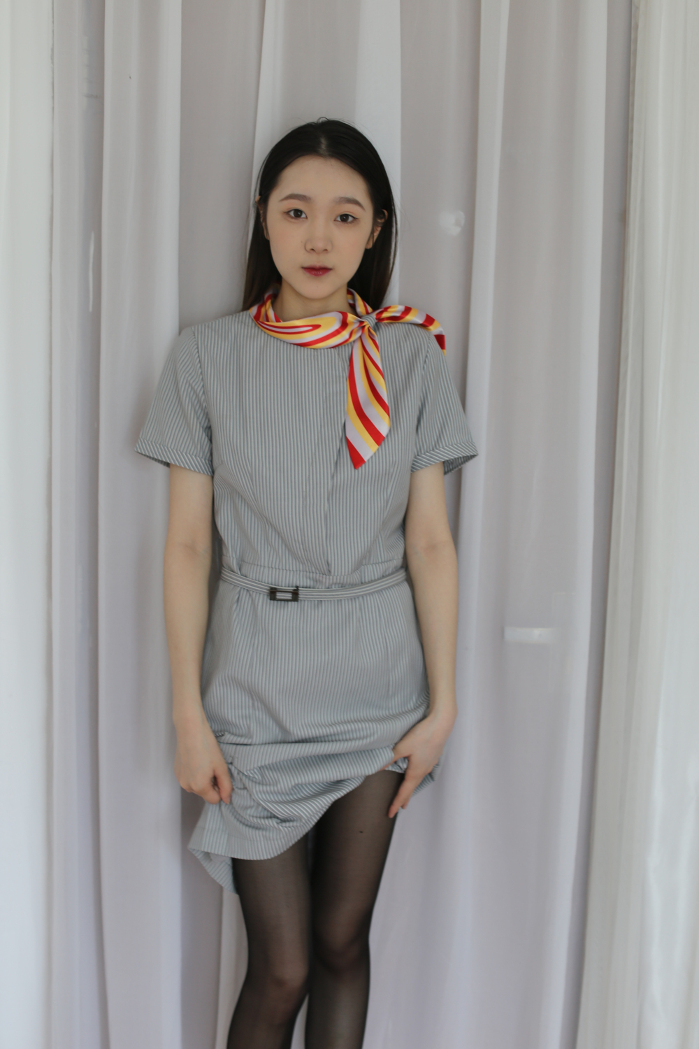 清纯少女丝袜空姐装太诱人了