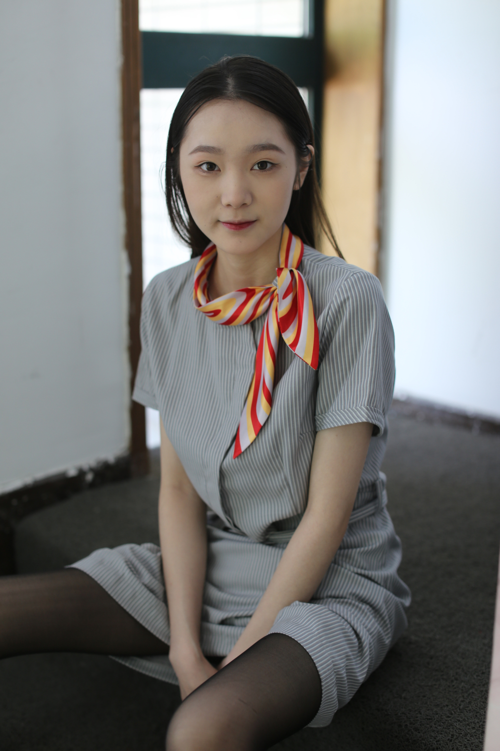 清纯少女丝袜空姐装太诱人了