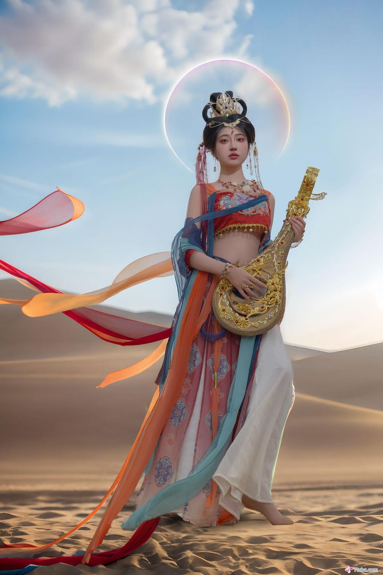 黄版敦煌飞天图