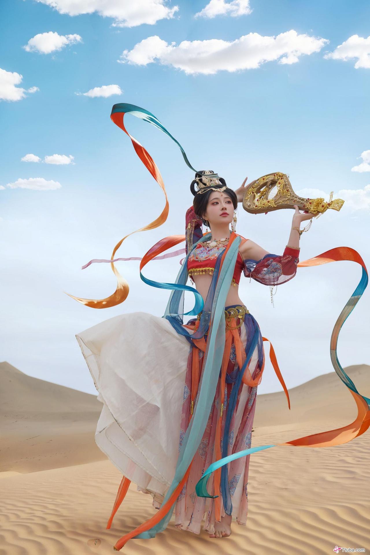 黄版敦煌飞天图