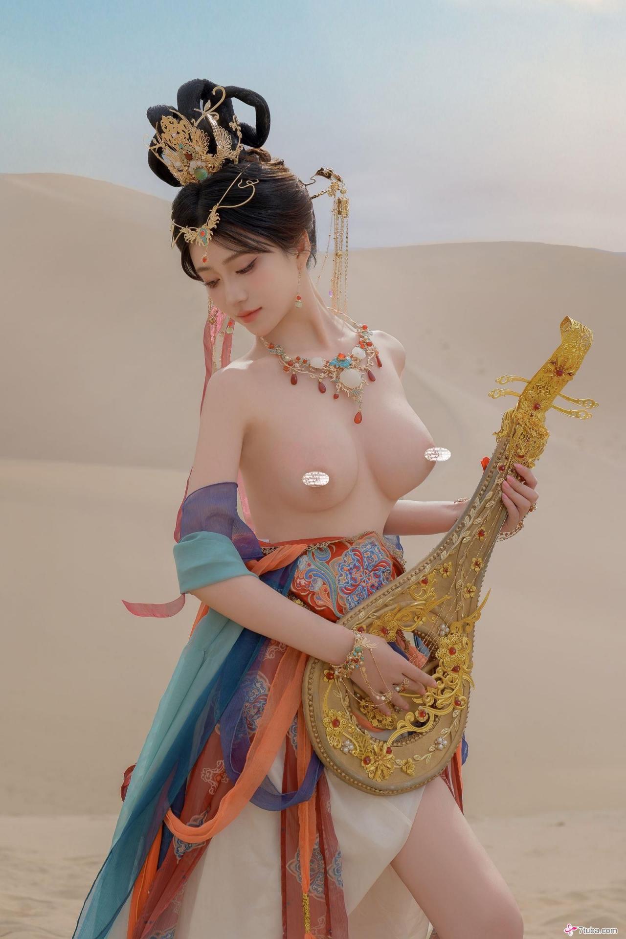 黄版敦煌飞天图