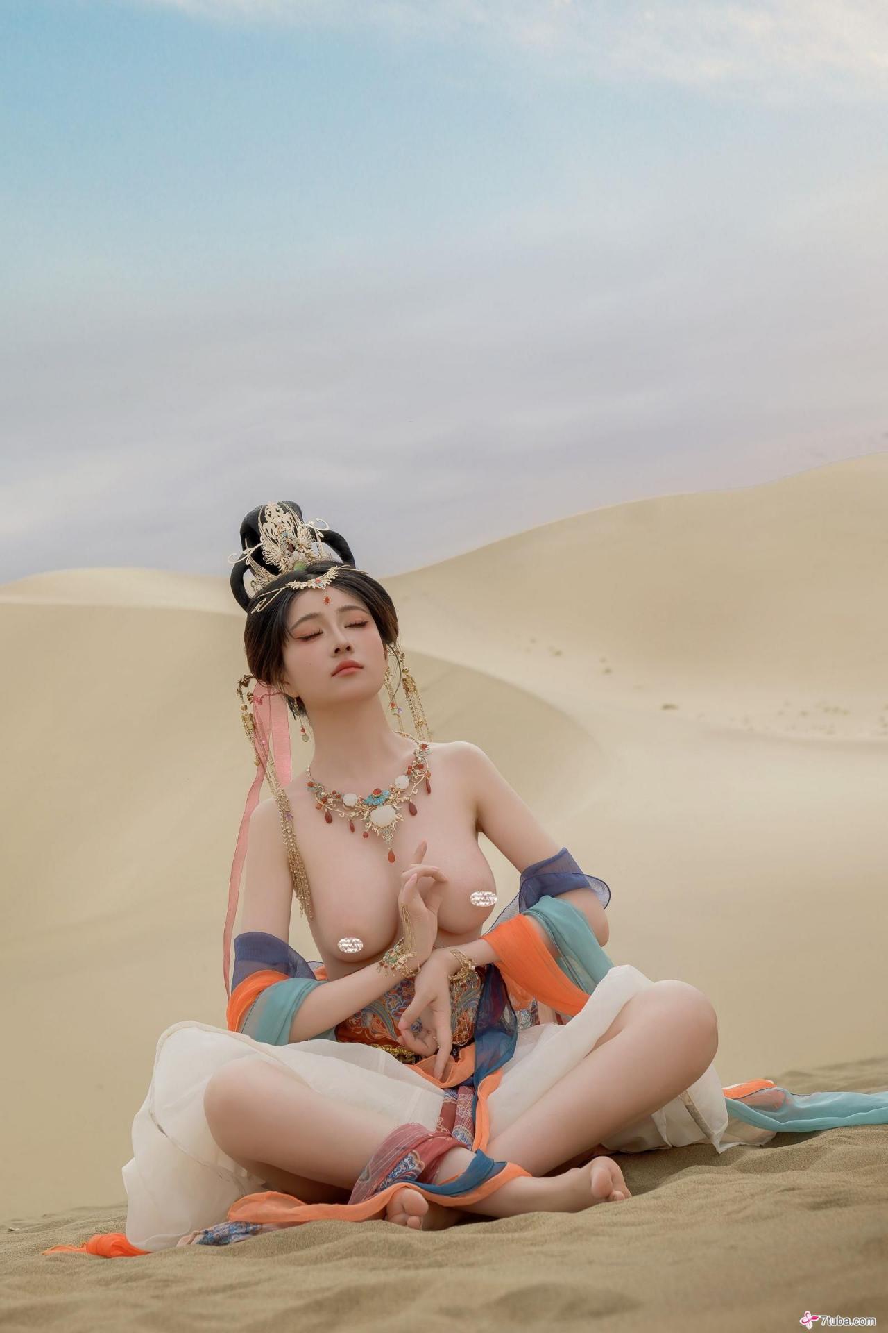 黄版敦煌飞天图