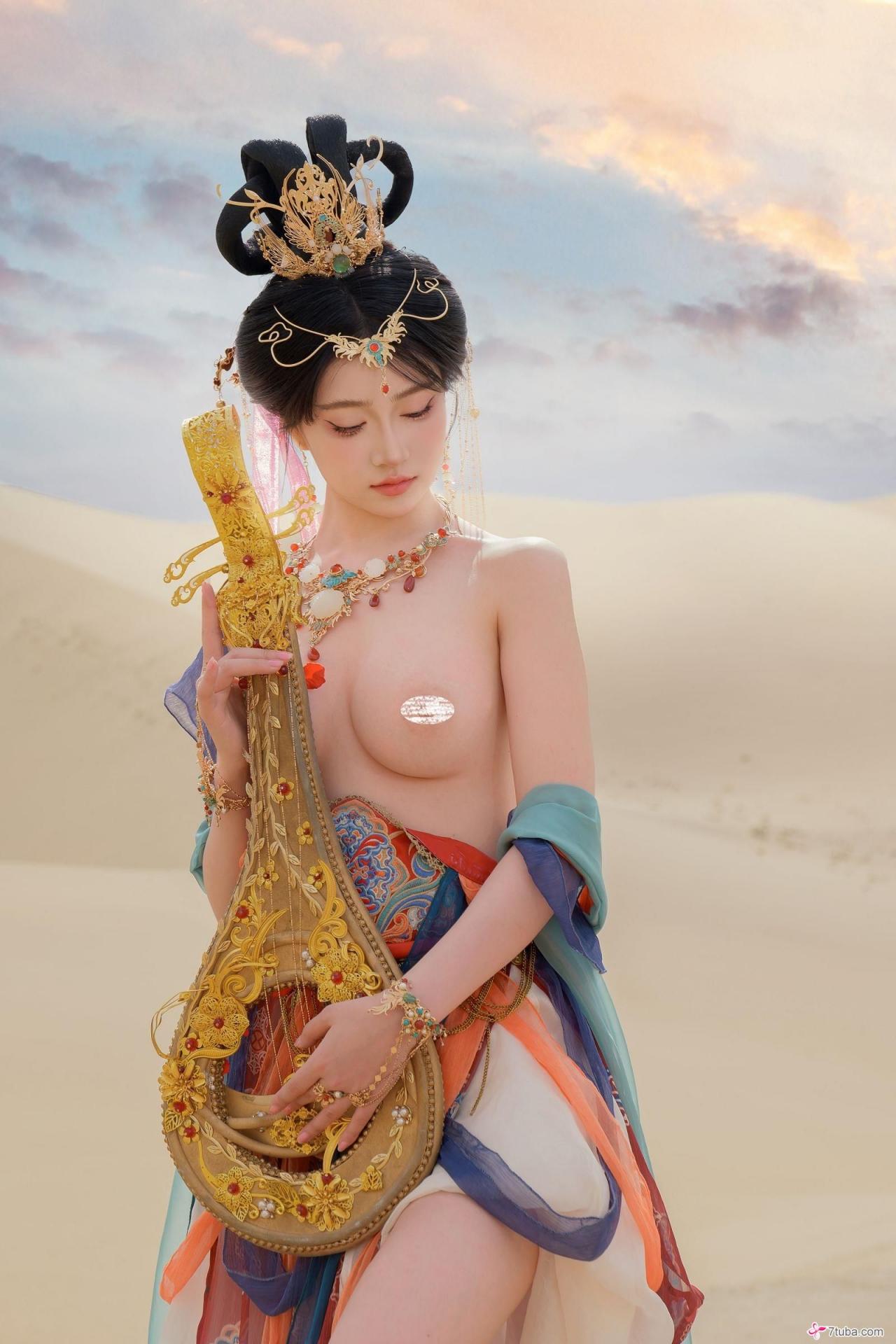 黄版敦煌飞天图