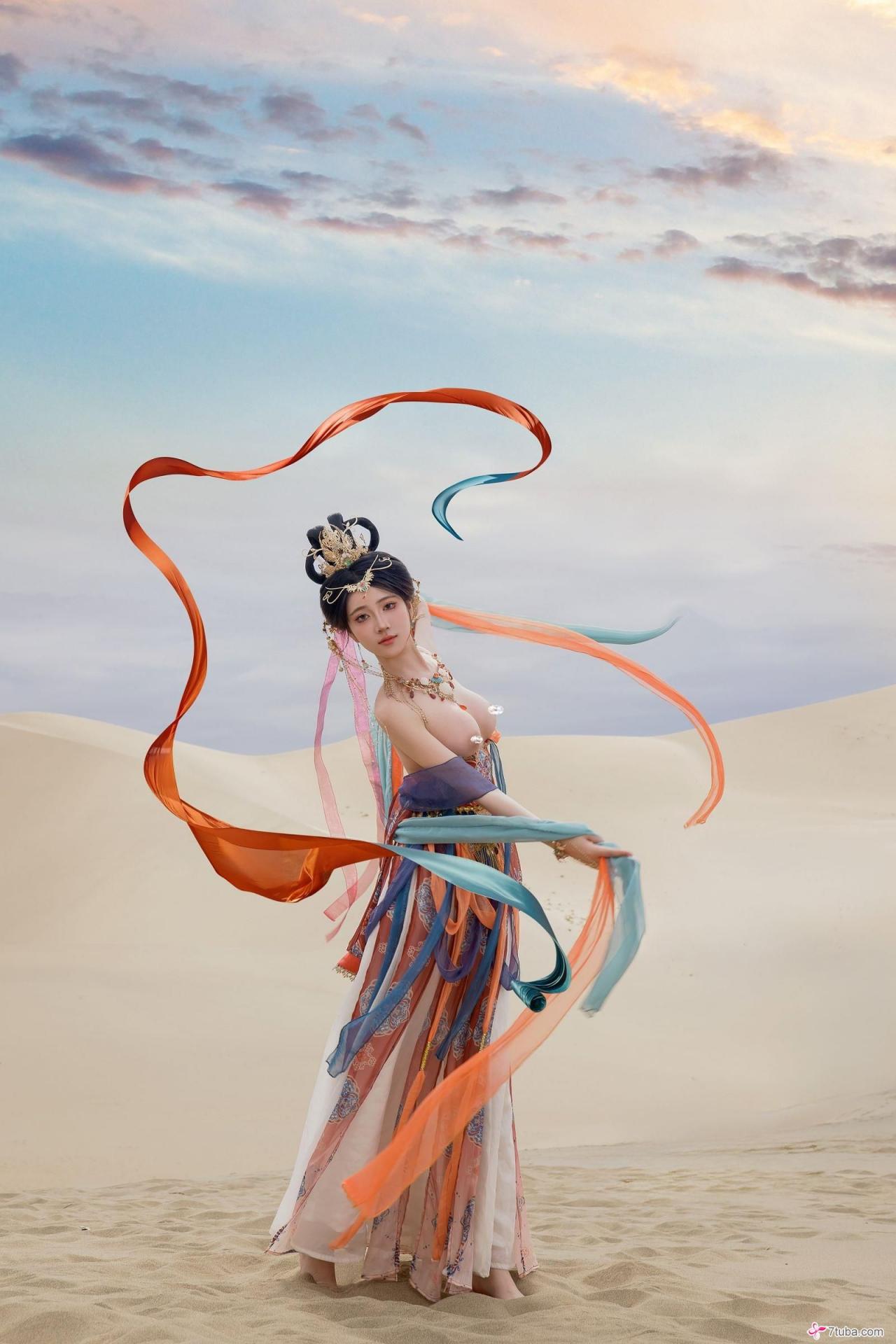 黄版敦煌飞天图