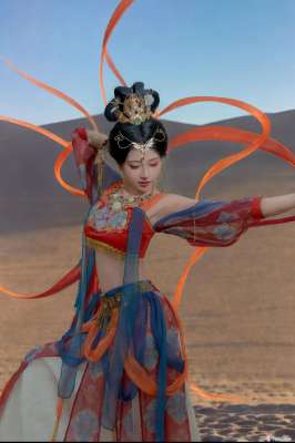 黄版敦煌飞天图